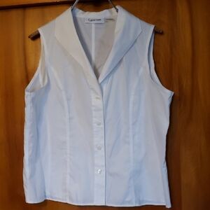 Calvin Klein Sleeveless White Blouse
